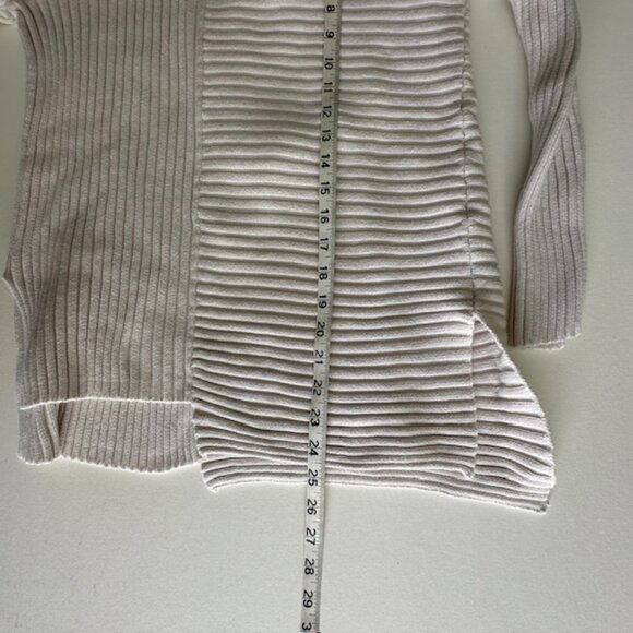CAbi Women Style 3363 D Ring Pullover Ribbed Knit Ivory Mock Neck Sweater Size S - Picture 7 of 7